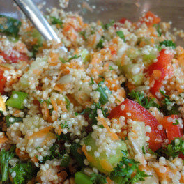 The Best Gluten-Free Quinoa Salad with Apple Cider Vinegar Dressing