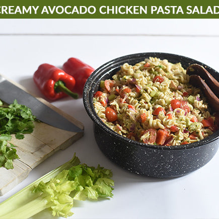 Creamy Avocado Chicken & Pasta Salad