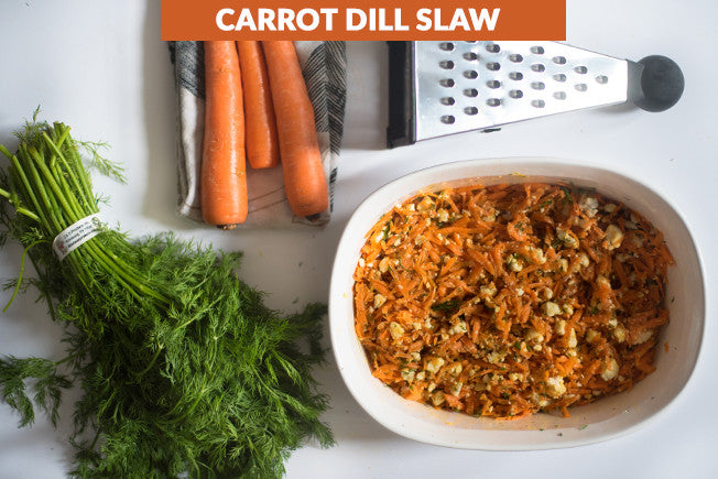 Dilled Carrot Slaw with Feta Cheese