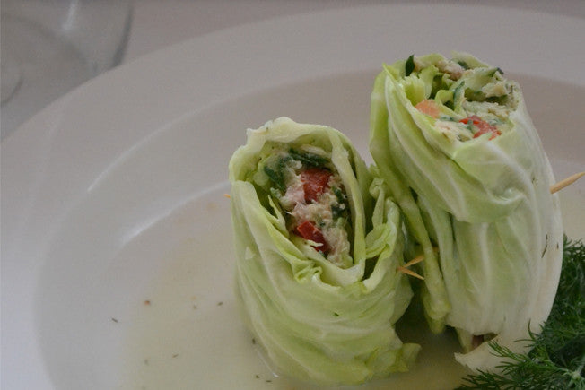 Gluten-Free Tuna Salad Cabbage Wraps with Dill