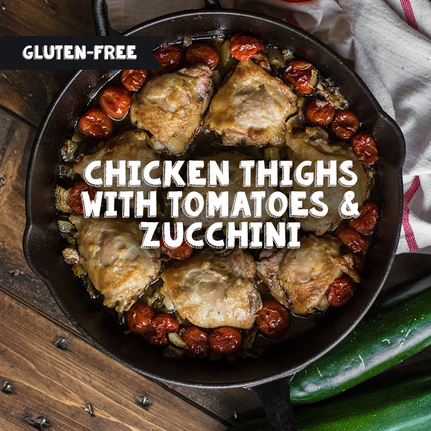Chicken Thighs With Tomatoes & Zucchini