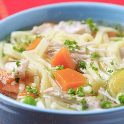 Classic Chicken Noodle Soup with Apple Cider Vinegar