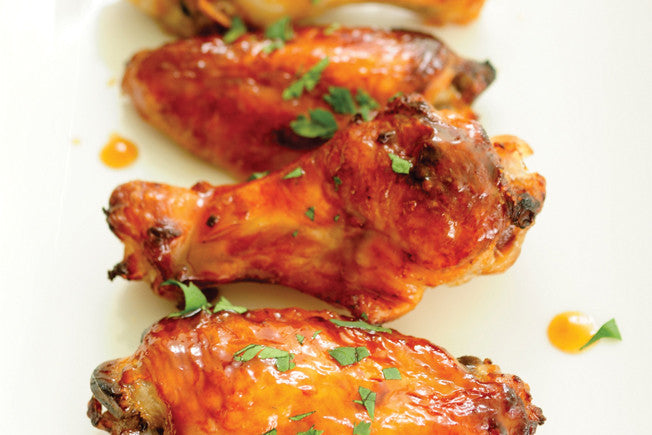 Honey-Lime Chicken Wings with Cilantro & Garlic