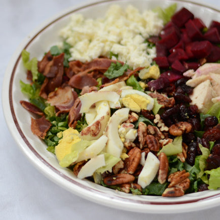 Kale & Beet Cobb Salad with Creamy Bacon Chive Dressing