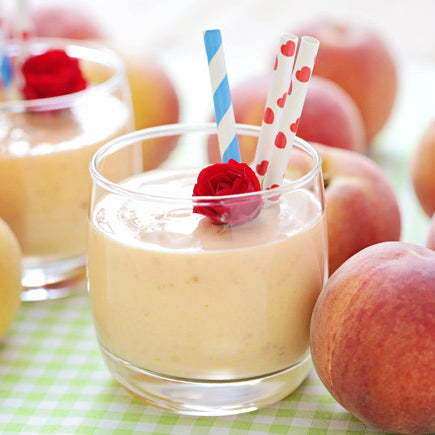 Peach Milkshake with Coconut Milk & Maple Syrup