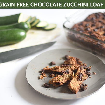 Grain Free, Dairy Free Chocolate Zucchini Loaf