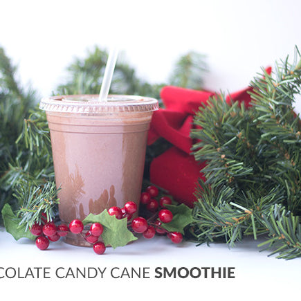 Healthy & Delicious Chocolate Candy Cane Smoothie