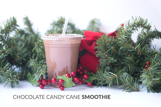 Healthy & Delicious Chocolate Candy Cane Smoothie