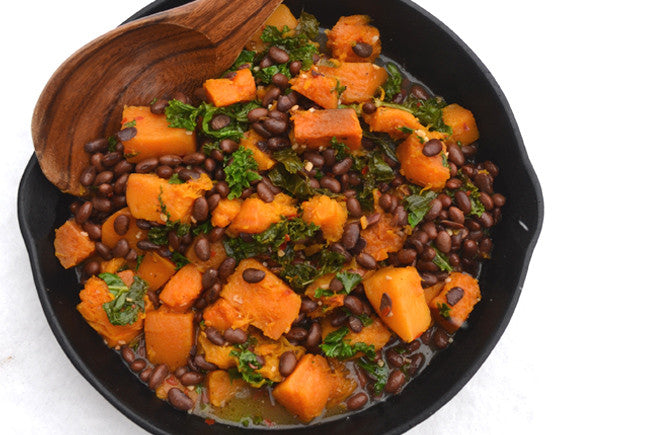 Vegan Kale, Bean and Squash Sauté