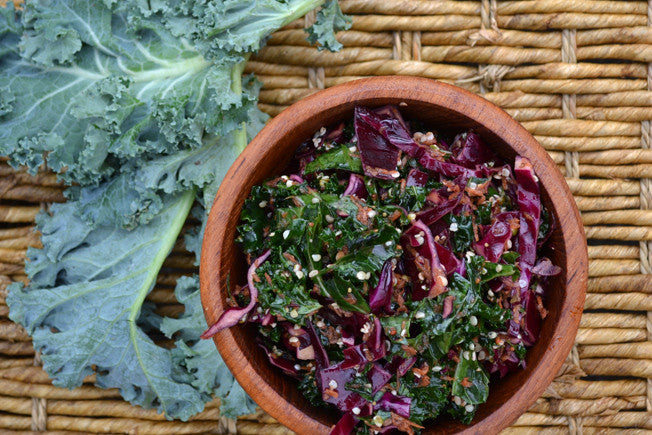 Kale & Cabbage Chop Salad with Dijon Dressing
