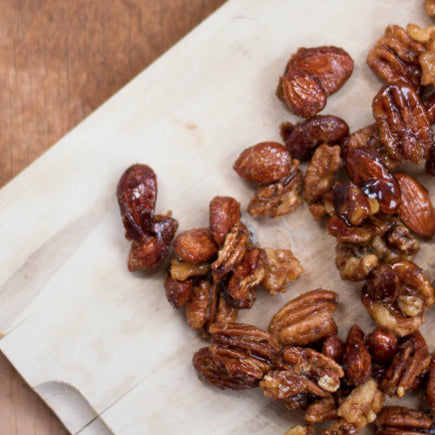 Candied Maple Mixed Nuts with Cinnamon