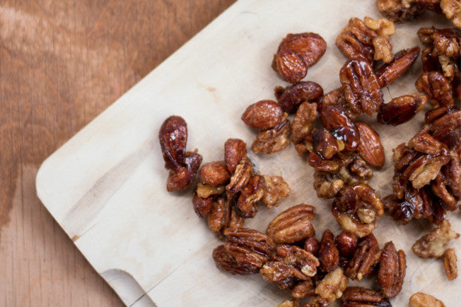 Candied Maple Mixed Nuts with Cinnamon