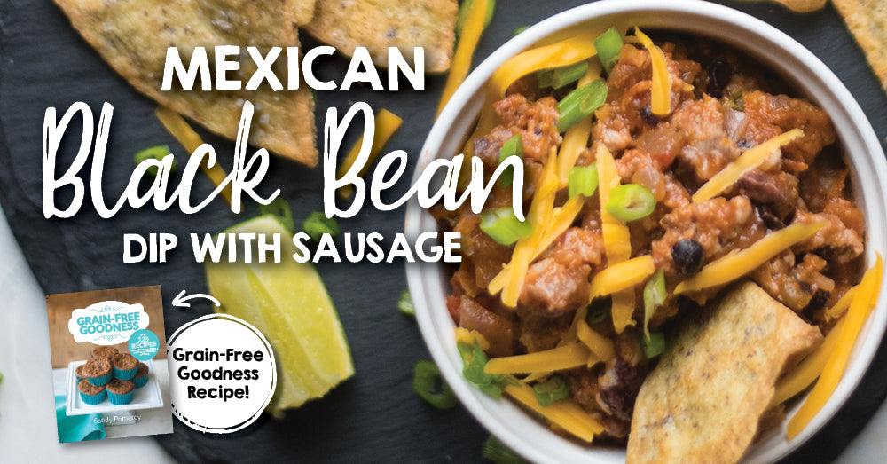 Mexican Black Bean Dip with Sausage