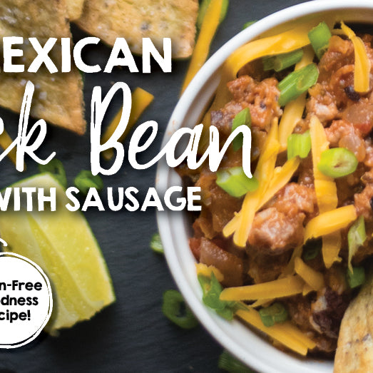 Mexican Black Bean Dip with Sausage