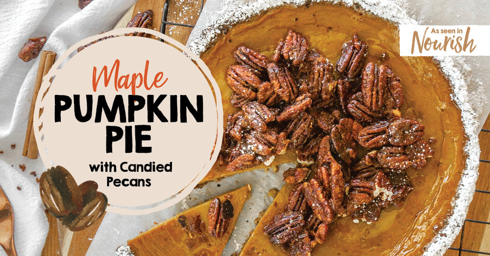Maple Pumpkin Pie with Candied Pecans