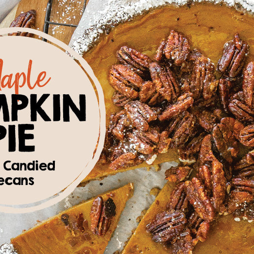 Maple Pumpkin Pie with Candied Pecans