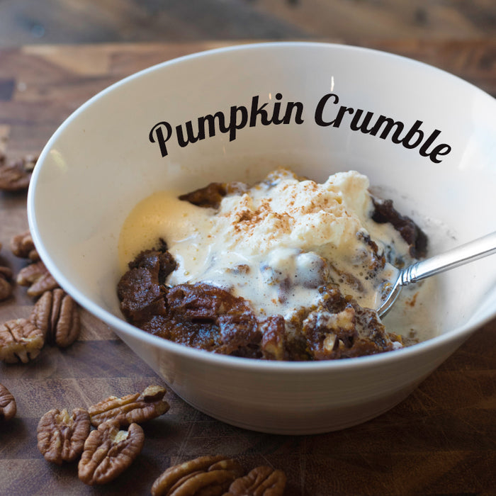 Pumpkin Crumble with Natural Whipping Cream