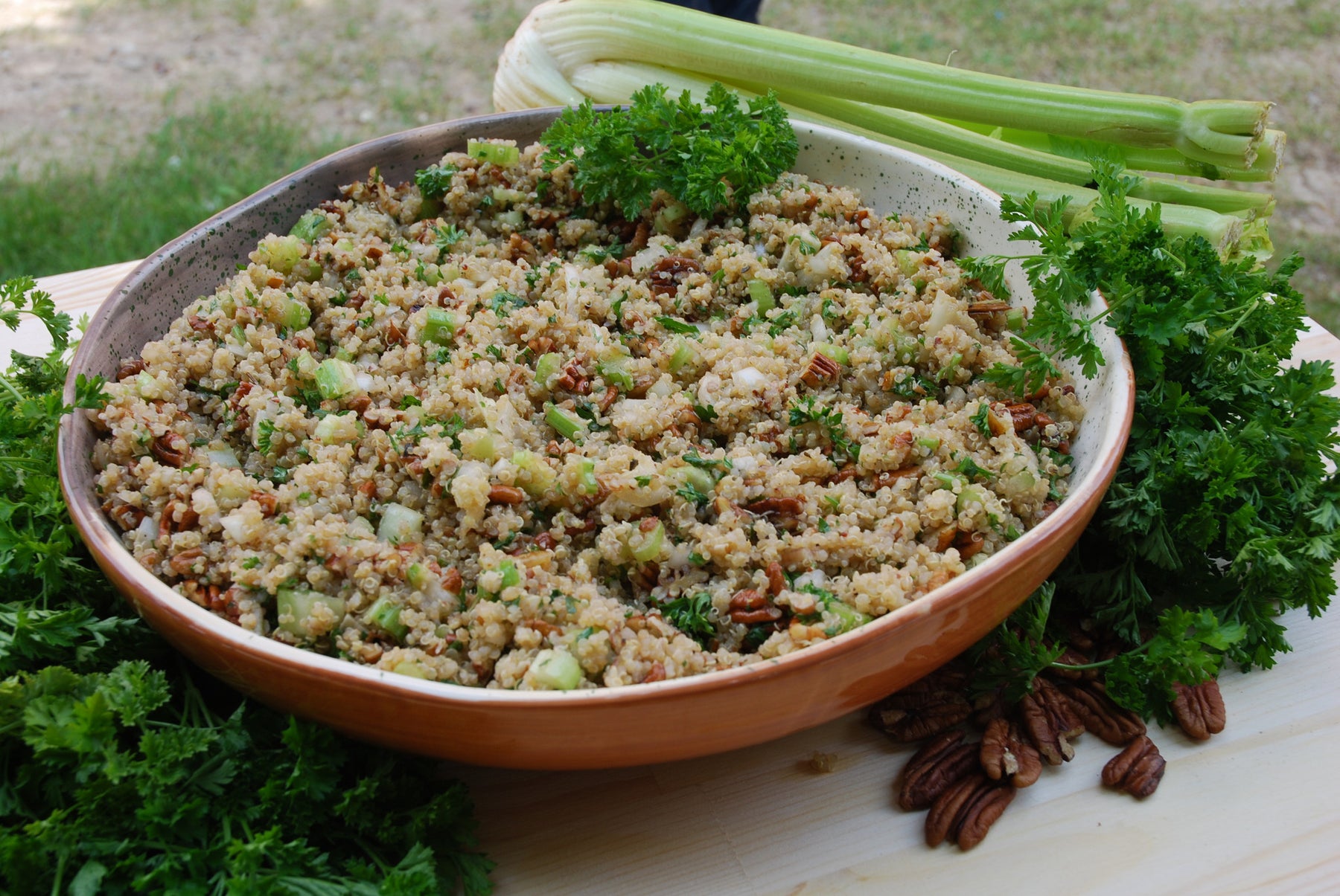 Gluten Free Quinoa Stuffing with Thyme & Sage