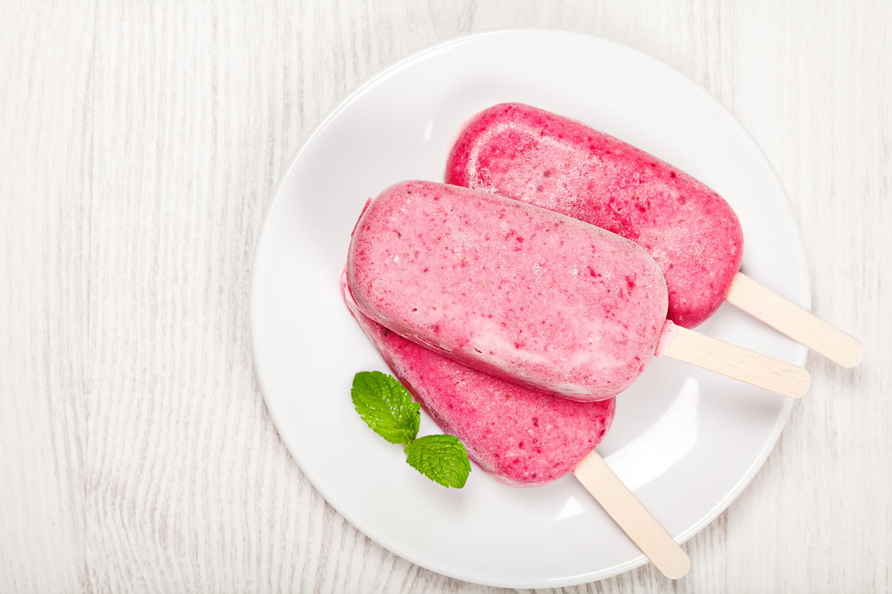 Raspberry Coconut Popsicles with Honey