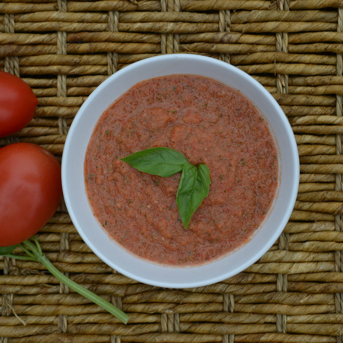 Refreshing Raw Tomato, Cucumber & Red Pepper Soup