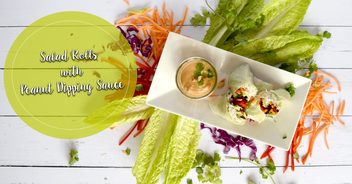 Salad Rolls with Peanut Dipping Sauce