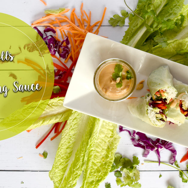Salad Rolls with Peanut Dipping Sauce