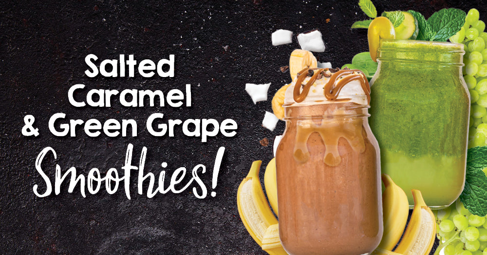 Salted Caramel & Green Grape Escape Smoothies