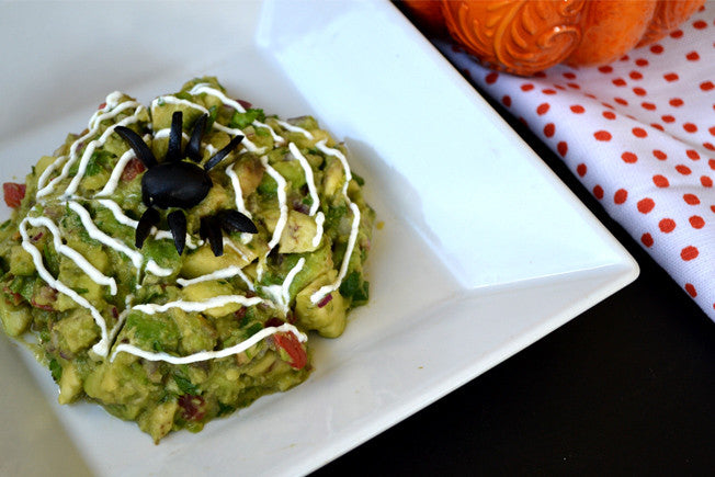 "Spider in a Web" Guacamole with Roma Tomatoes