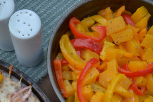 Quick & Easy Squash and Peppers Saute