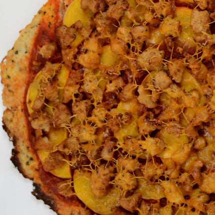 Butternut Squash & Turkey Sausage Pizza with Cauliflower Crust