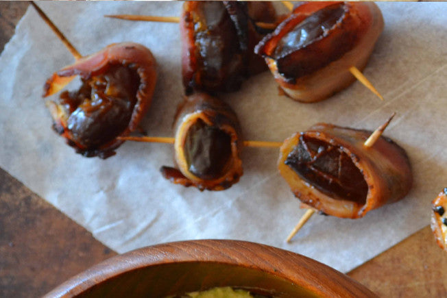 Bacon & Goat Cheese-Stuffed Grilled Dates