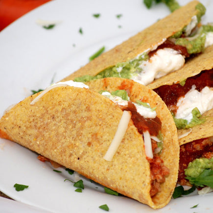 Mexican Turkey Tacos with Guacamole & Salsa