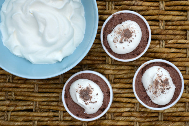 Velvety Chocolate Pots with Chia & Coconut Oil