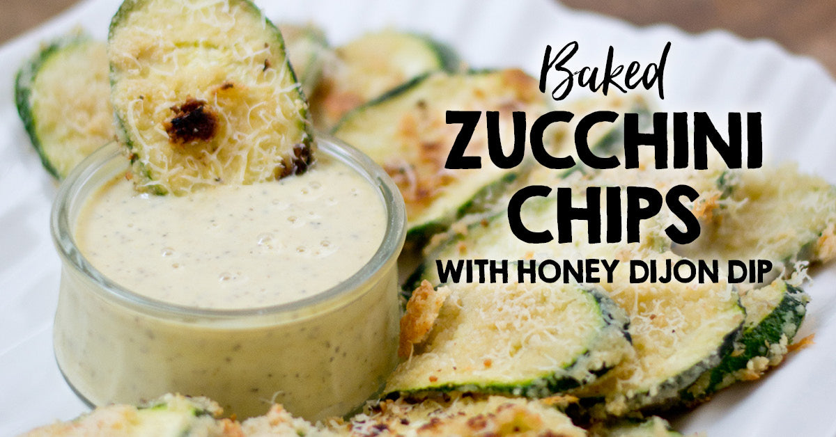 Baked Zucchini Chips With Honey Dijon Dip