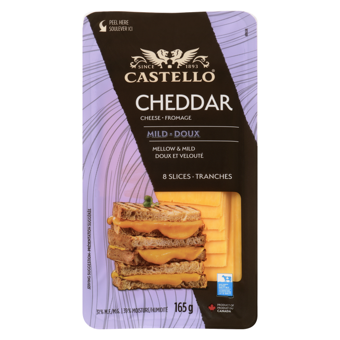Arla - Castello Mild Cheddar Cheese Slices, 165 g