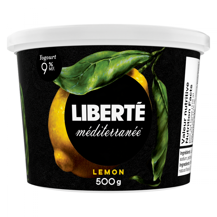 Liberte - Mediterranee Yogurt - Lemon 9%, 500 g