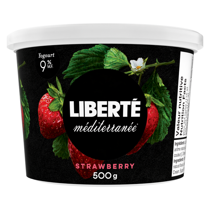 Liberte - Mediterranee Yogurt - Strawberry 9%, 500 g