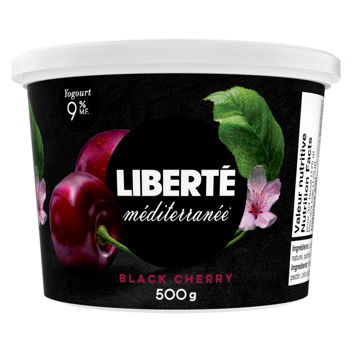 Liberté - Mediterranee Black Cherry Yogurt 9%, 500 g