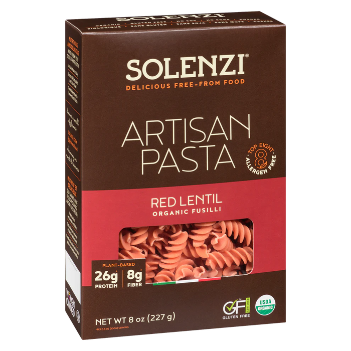 Solenzi - Red Lentil Fusilli, 227 g