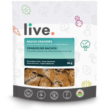Live Organic Food Products Ltd - Nacho Crackers, 66 g