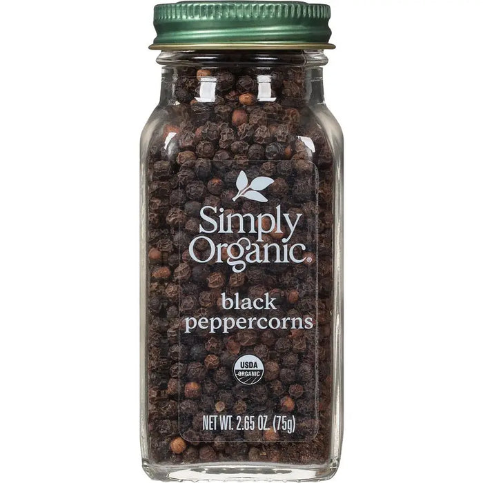 Simply Organic Black Peppercorns - 75 g