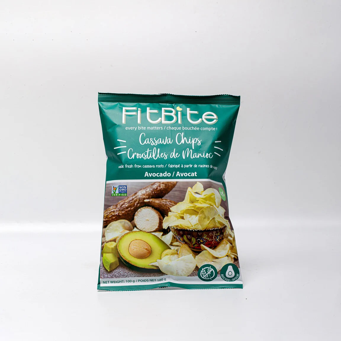 FitBite - Avocado Cassava Chips, 100 g — Goodness Me!