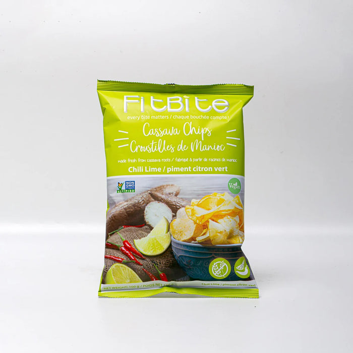 FitBite - Chili Lime Cassava Chips, 100 g