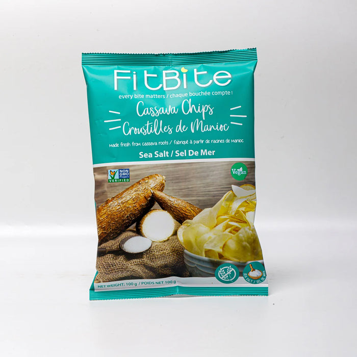 Fitbite - Cassava Chips, Sea Salt, 100 g