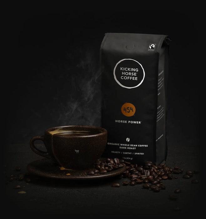 Kicking Horse Coffee - 454 Horse Power - Dark Ground Coffee, 284 g