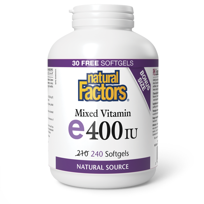 Natural Factors - Mixed Vitamin E 400IU, 240 SG