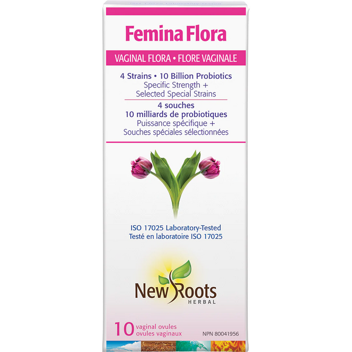 New Roots Herbal - Femina Flora, 10 Vaginal Ovules