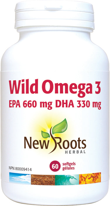 New Roots Herbal - Wild Omega 3 660:330, 60 SG