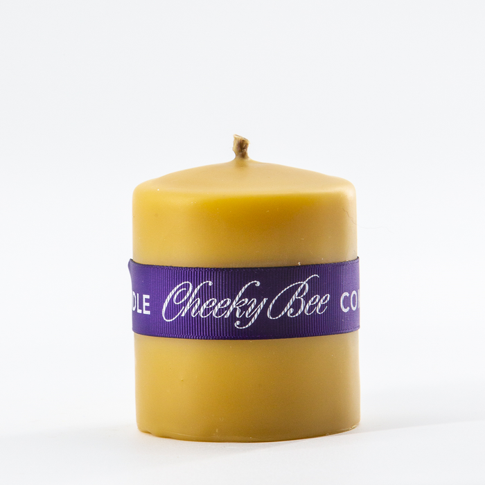 Cheeky Bee - Smooth Pillar Candle 3in, Each
