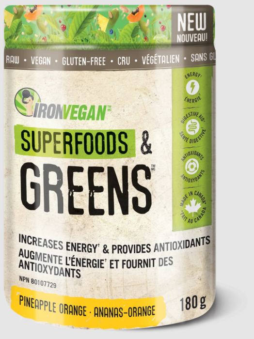 Iron Vegan - Superfoods & Greens Pineapple OR, 180 g